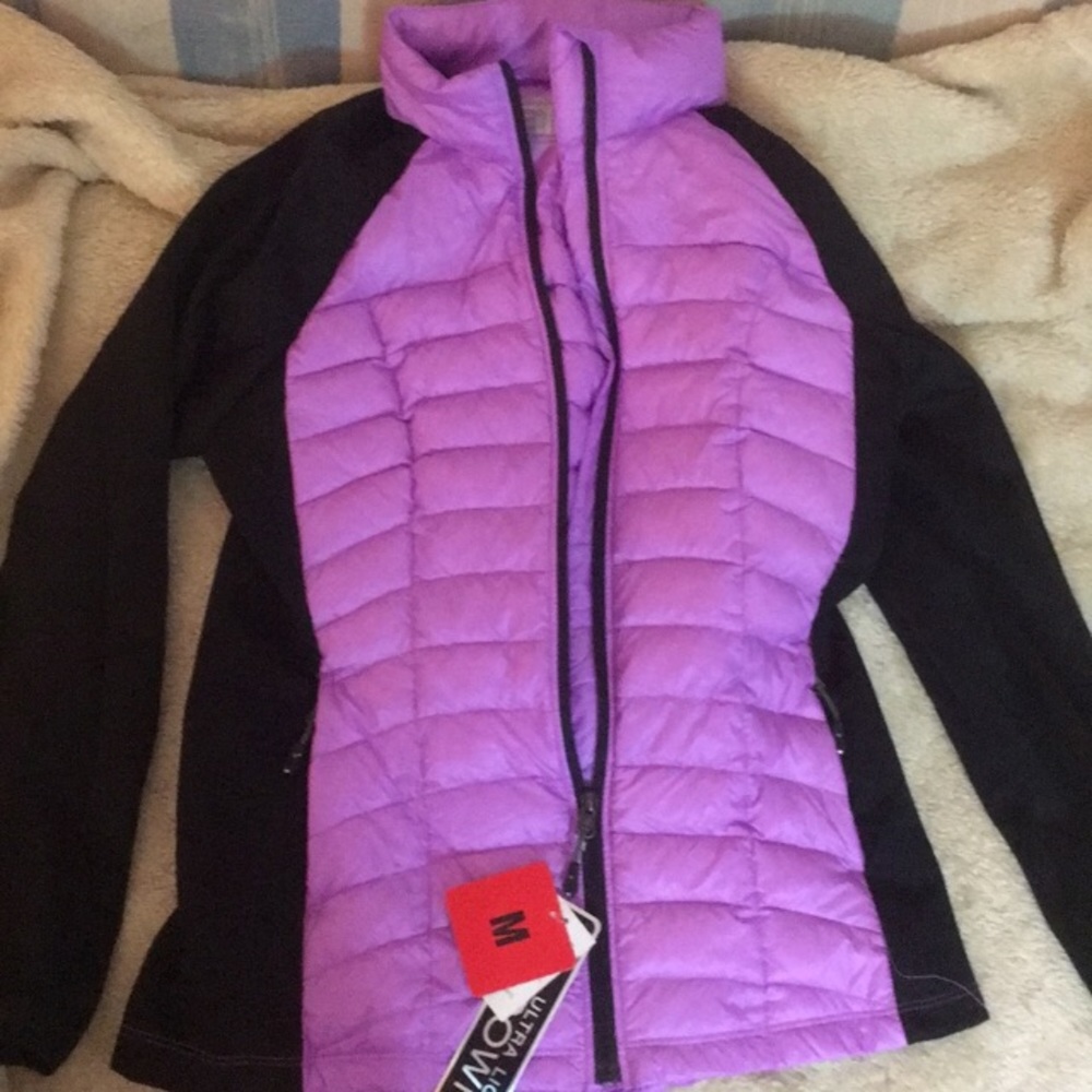 Purple and Black Lightweight Down Jacket